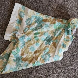 LOFT Floral Pattern Top in Green and Brown